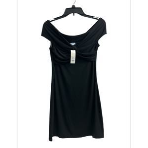 Blue Rain Franchesca Black Milkmaid Off-the-Shoulder Short Dress Size Small NWT